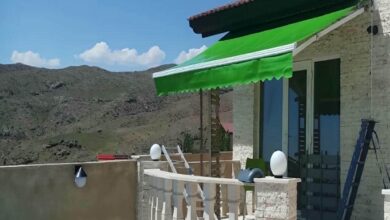 سایبان برقی بازویی نصب شده در بجنورد