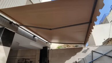 سایبان برقی بازویی نصب شده در همدان