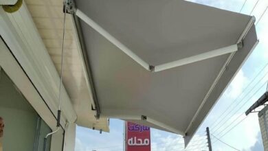 سایبان برقی بازویی کم صدا در یزد