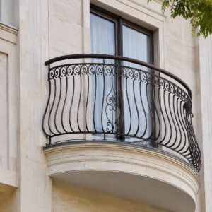 نرده بالکن فلزی مشکی در استان آذربایجان غربی