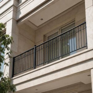 نرده بالکن فلزی مشکی در استان اصفهان
