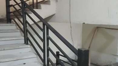 نرده راه پله فلزی مشکی در استان اصفهان