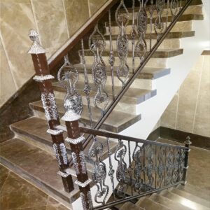 نرده راه پله فلزی مشکی در استان البرز