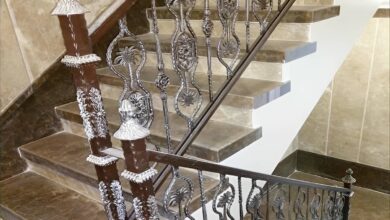 نرده راه پله فلزی مشکی در استان البرز